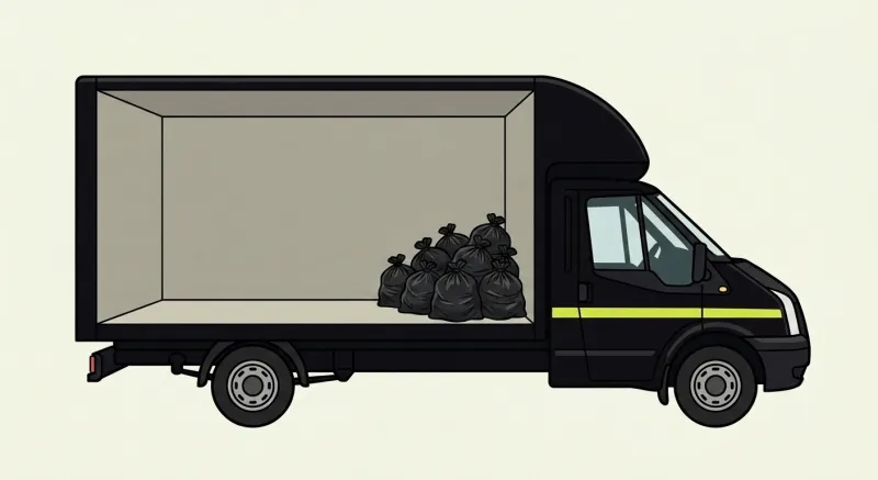 Van loaded to less than ¼ of a van